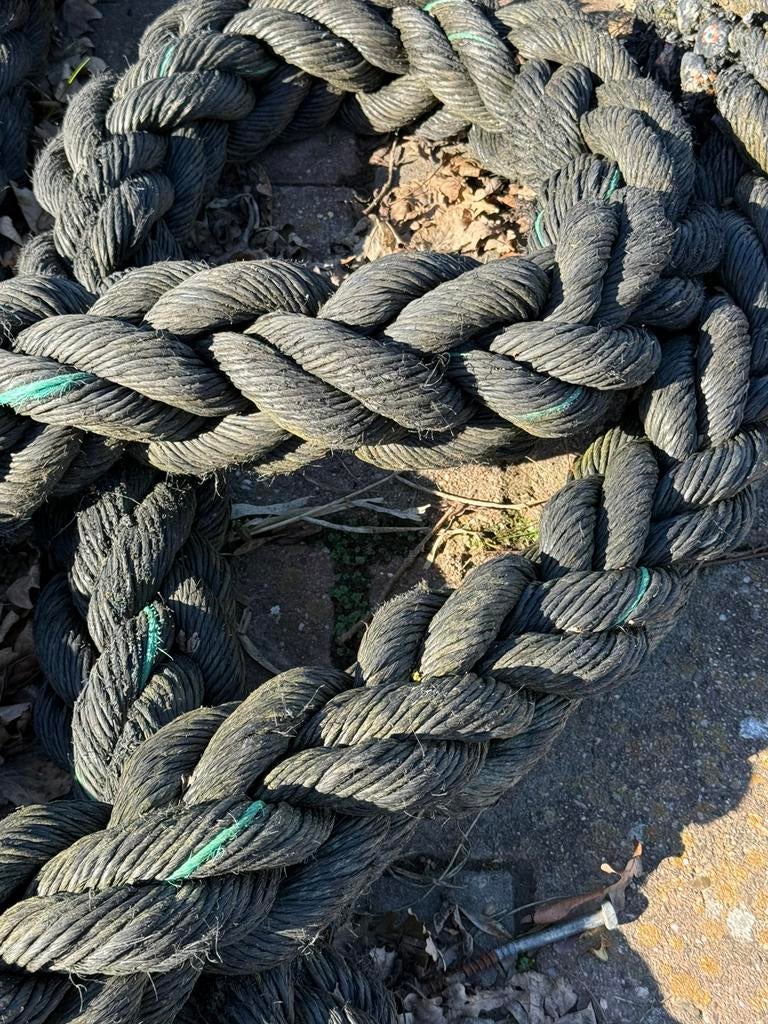 Te koop scheepstouw circa 100 meter , circa 10 cm doorsnee, Ophalen, Gebruikt