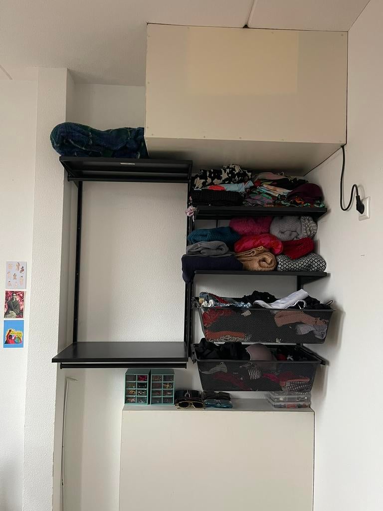 Black ikea boaxel modular open closet / rack, Huis en Inrichting, Ophalen of Verzenden, Zo goed als nieuw