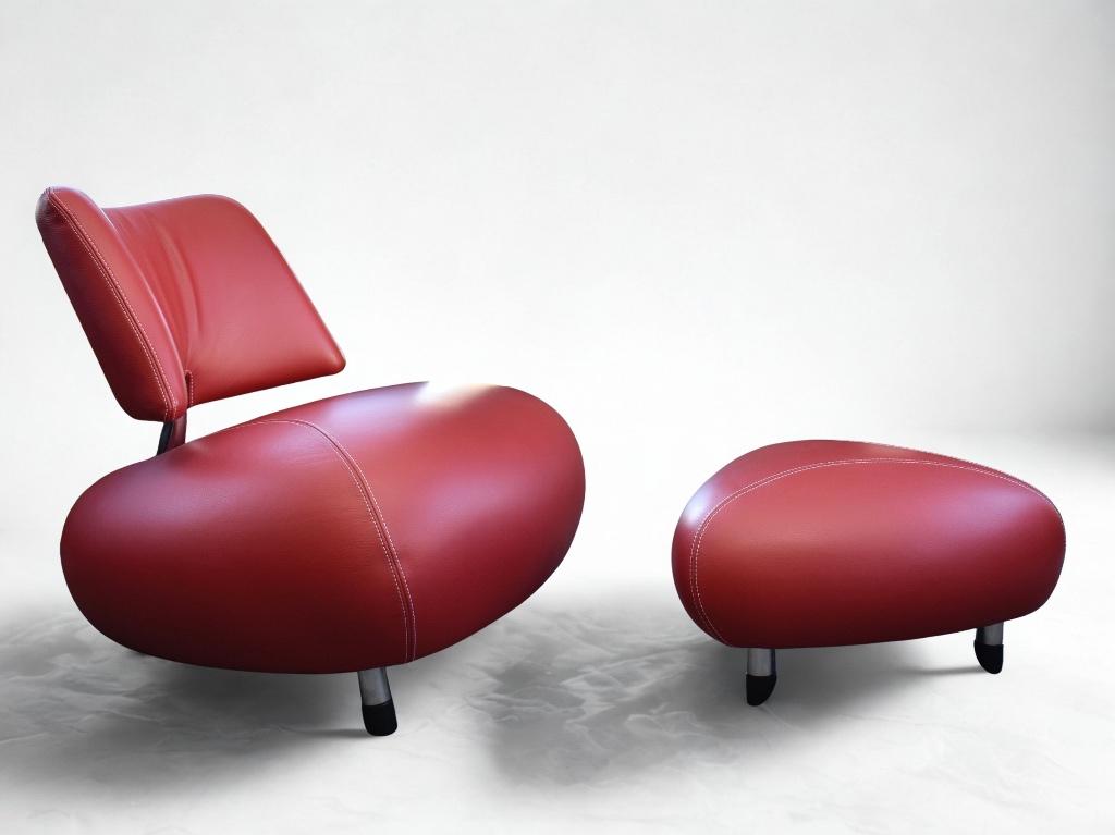 Prachtige nieuwstaat Leolux Pallone design fauteuil & hocker, Huis en Inrichting, Fauteuils, 75 tot 100 cm, Ophalen of Verzenden