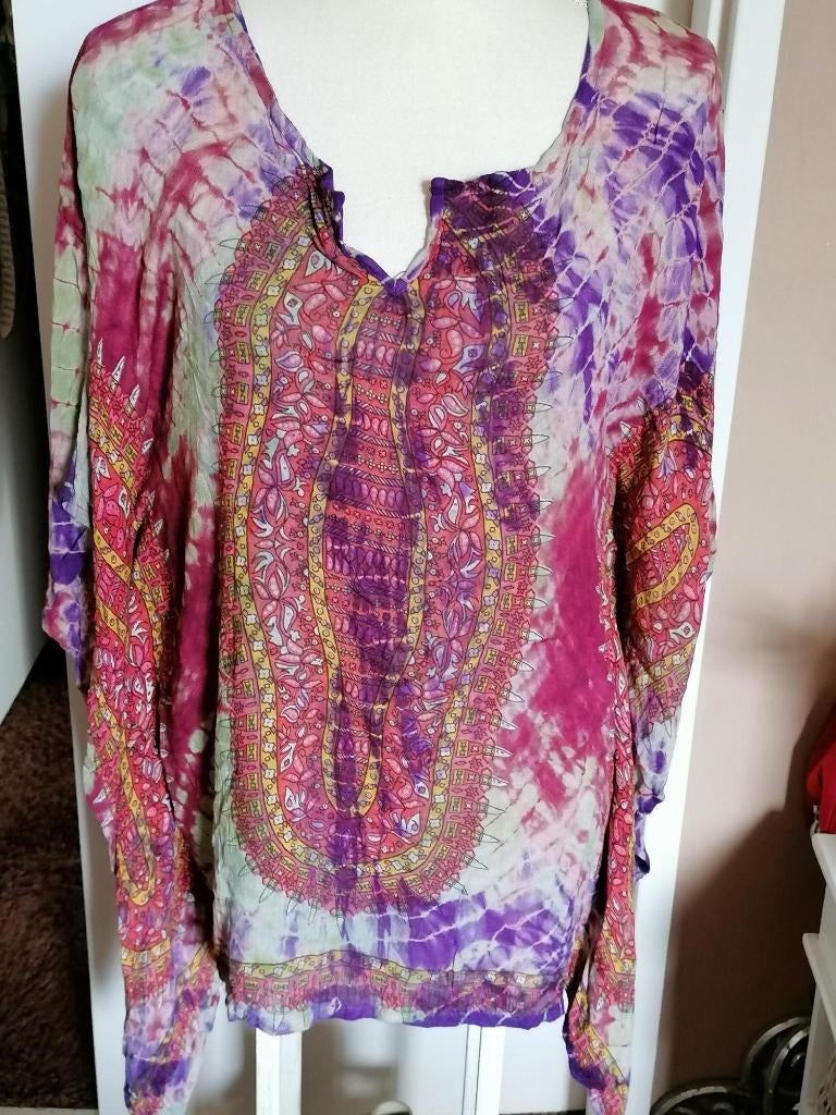 SUPER TRENDY India katoen blouse div. kleurenprint mt. S/M, Ophalen of Verzenden, Nieuw, Maat 36 (S), Overige kleuren