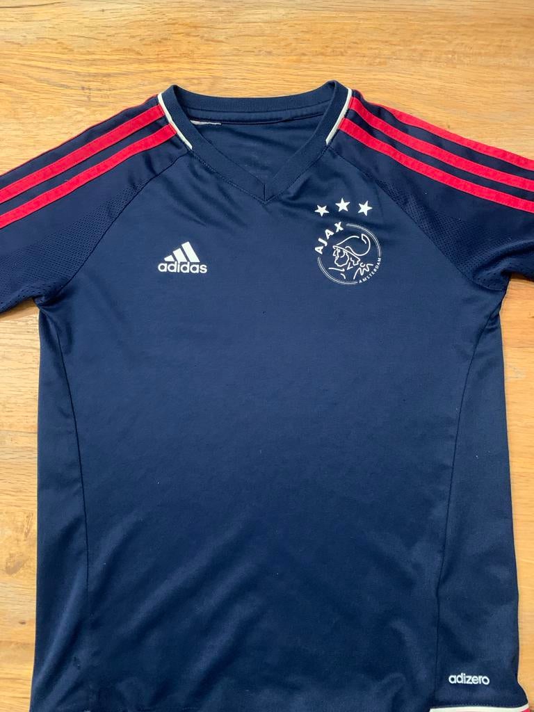 Donkerblauw trainingsshirt van Ajax, Maat XS of kleiner, Ophalen of Verzenden, Gebruikt, Shirt