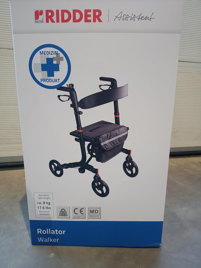 Ridder Rollator inklapbaar, Comfort Plus. Nieuw in doos, Diversen, Ophalen of Verzenden, Opvouwbaar, Nieuw
