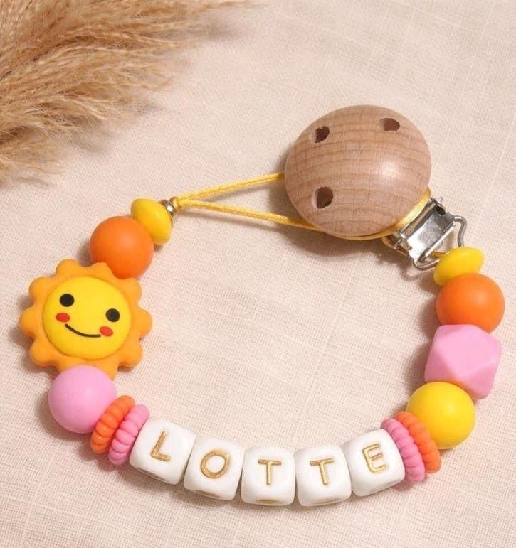Speenkoord Lotte (naam en kleur is aanpasbaar) 🌞, Ophalen of Verzenden, Nieuw