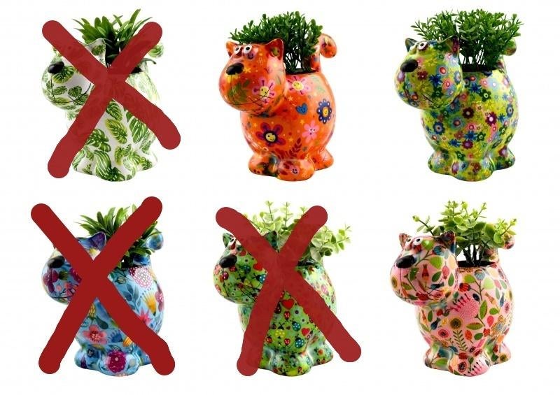 Pomme Pidou bloempot kat Dorothy - kip Alice - koe Bella, -, -, Nieuw, Ophalen of Verzenden