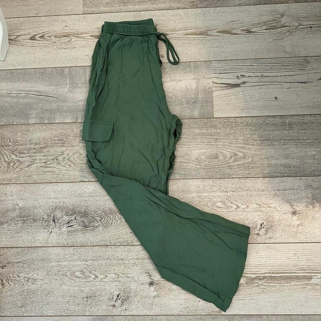 Encuentro Groene Cargobroek - Maat M - Wide Leg, Maat 38/40 (M), Encuentro, Ophalen of Verzenden, Lang