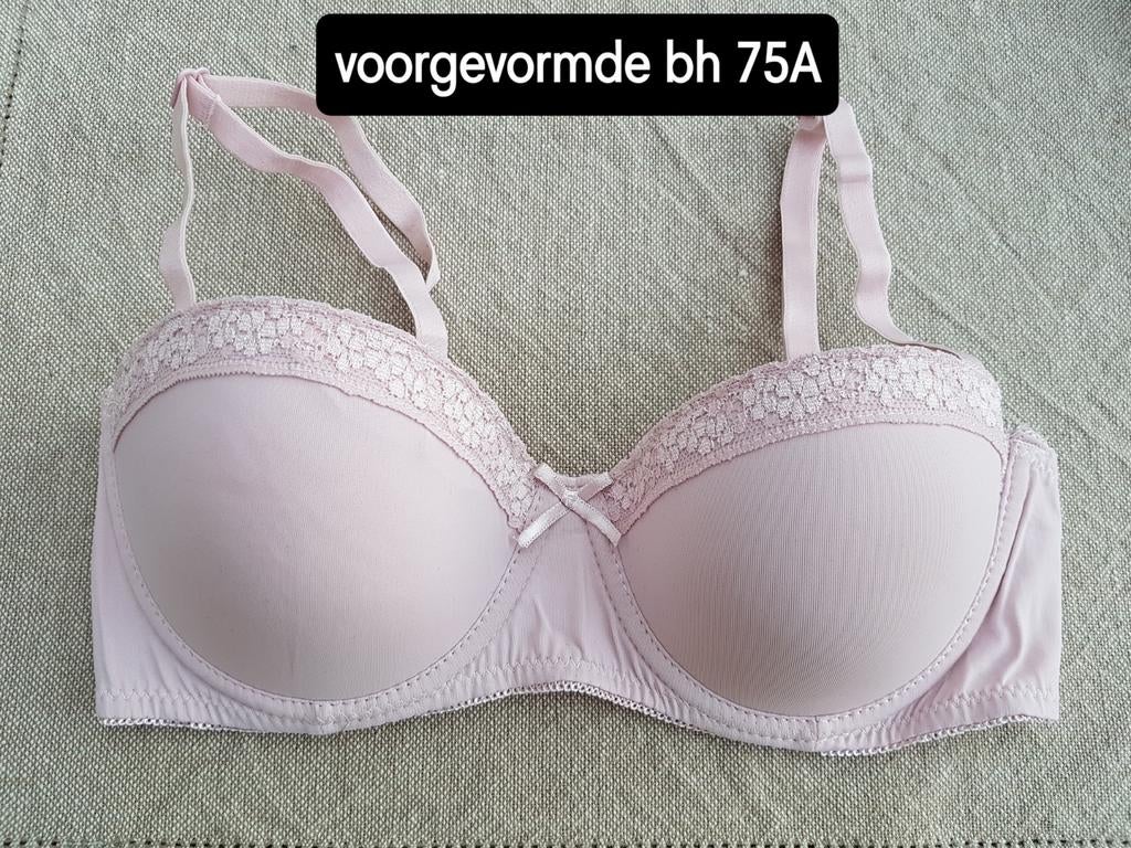 NIEUW Voorgevormde BH 75A zachtrose mooi model, Ophalen, Zwart, BH