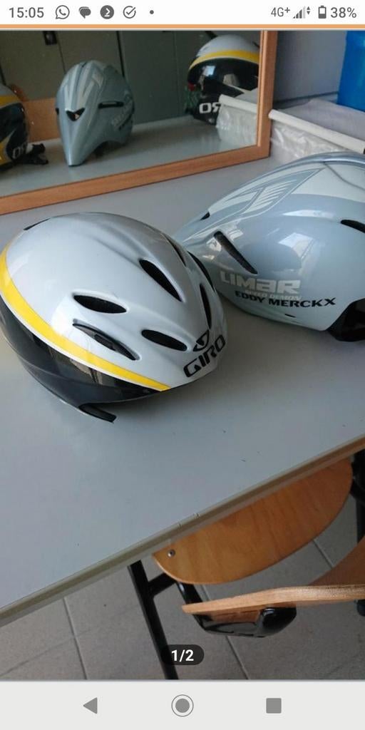 Tijdrit Helmen Giro en Limar voor weinig., Ophalen