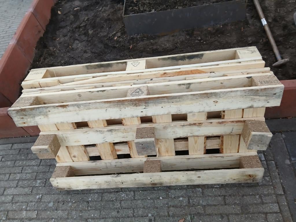 2 pallets, Ophalen, Overige houtsoorten, Minder dan 200 cm, Pallet