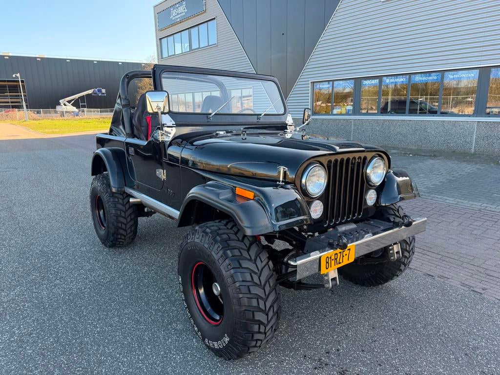 Jeep 4x4 CJ 6,6 V8 CJ-7 Topstaat, Auto's, Jeep, Automaat, 4 stoelen, Zwart, Leder