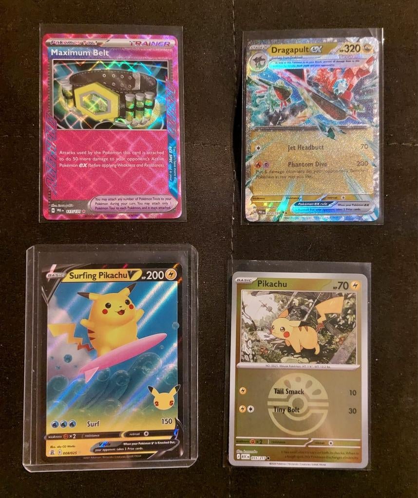4x rare pokemonkaarten, Ophalen of Verzenden, Zo goed als nieuw, Meerdere kaarten