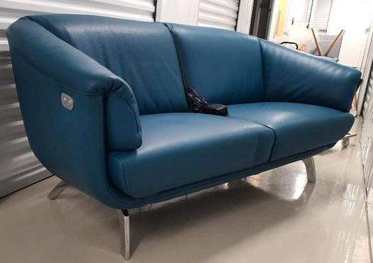 LEOLUX bank ASCANA blauw, Huis en Inrichting, Ophalen, Design, Rechte bank, 200 tot 250 cm