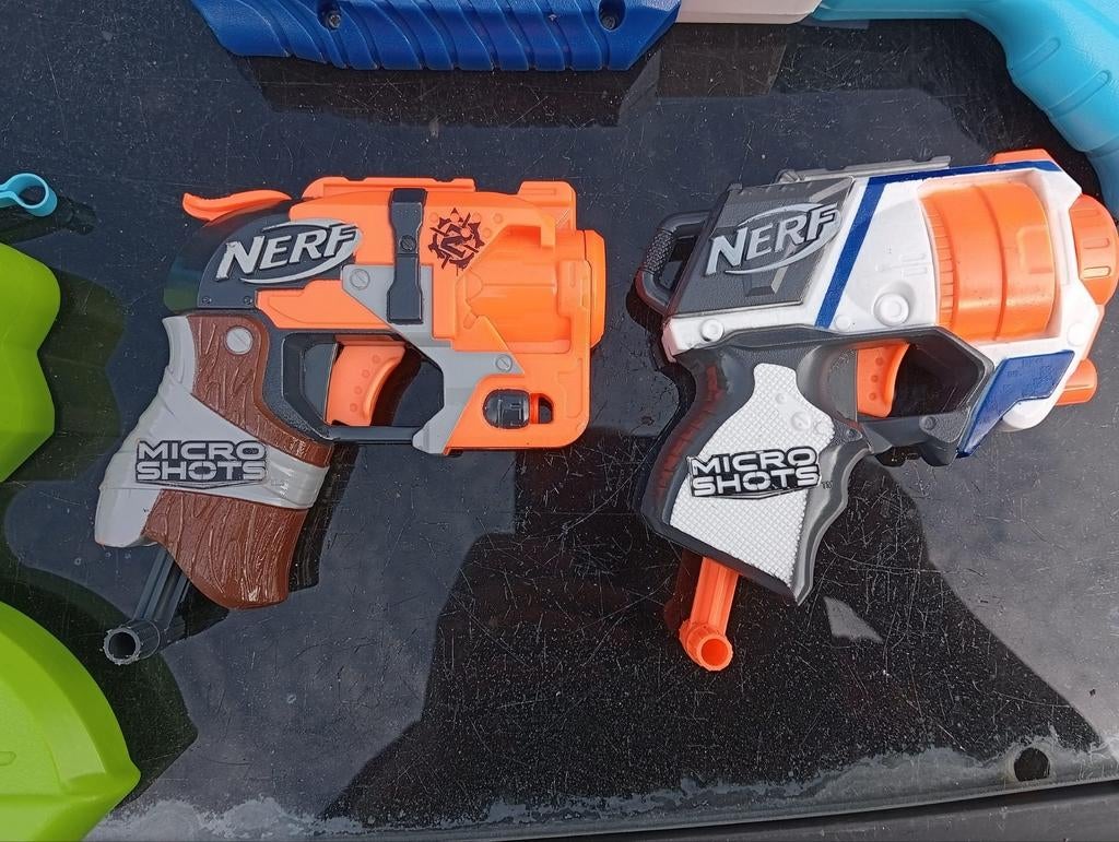 Twee Nerf Micro Shots blasters, Ophalen of Verzenden, Jongen of Meisje