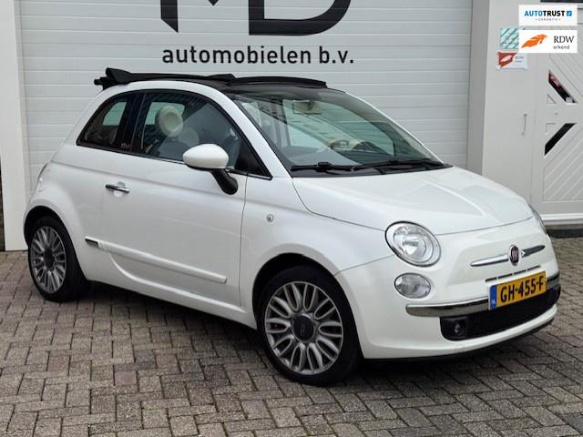 Fiat 500 C 0.9 TwinAir Turbo 500S - Automaat - Leder-Climate, Gebruikt, Cabriolet, Wit, Leder