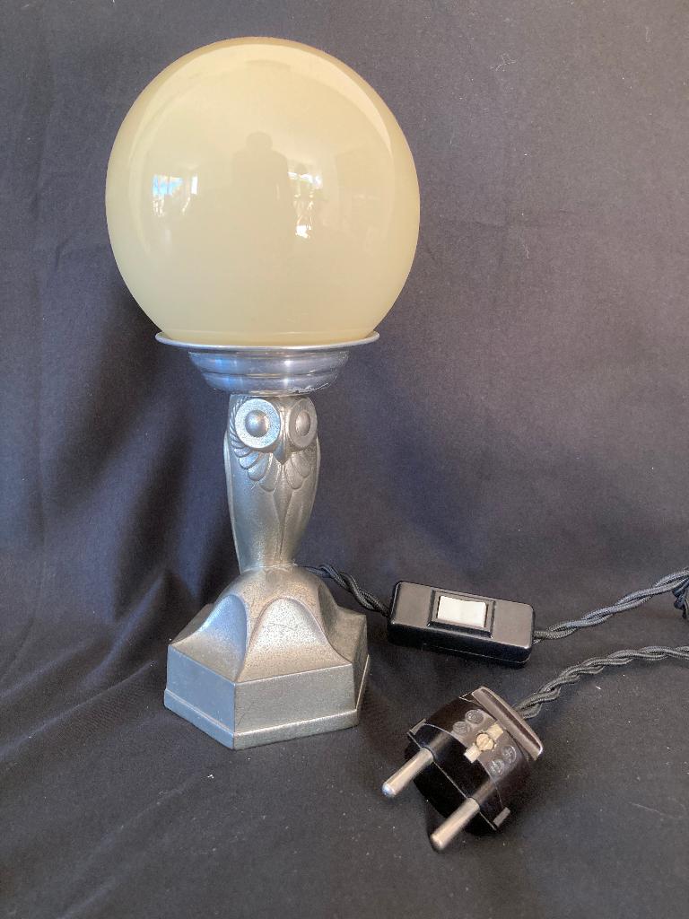 lamp met uil jaren 30 Amsterdamse School art deco vogel, Ophalen of Verzenden