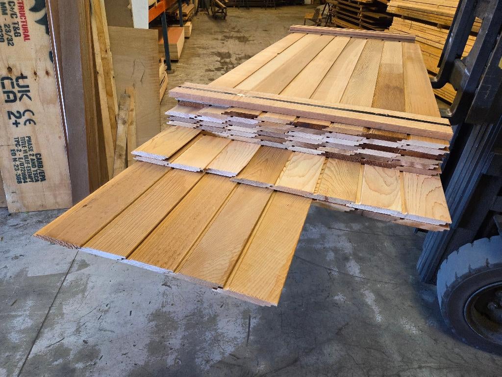 17 m2 Dubbel halfhouts rabat  - Red Cedar - nr: HP40, Ophalen, Nieuw, 250 cm of meer, Planken