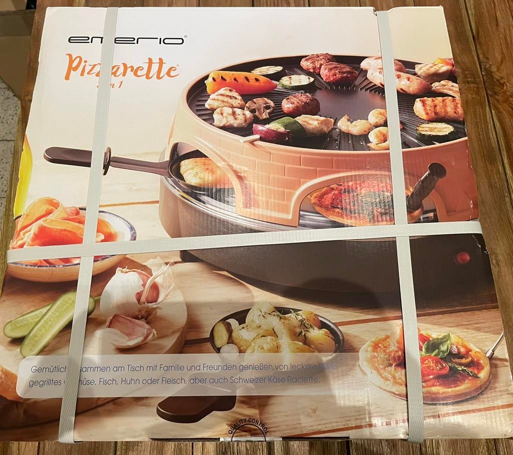 Nieuw! Emerio pizzarette 3 in 1, Witgoed en Apparatuur, Gourmetstellen, Ophalen of Verzenden, Nieuw, 4 t/m 7 personen