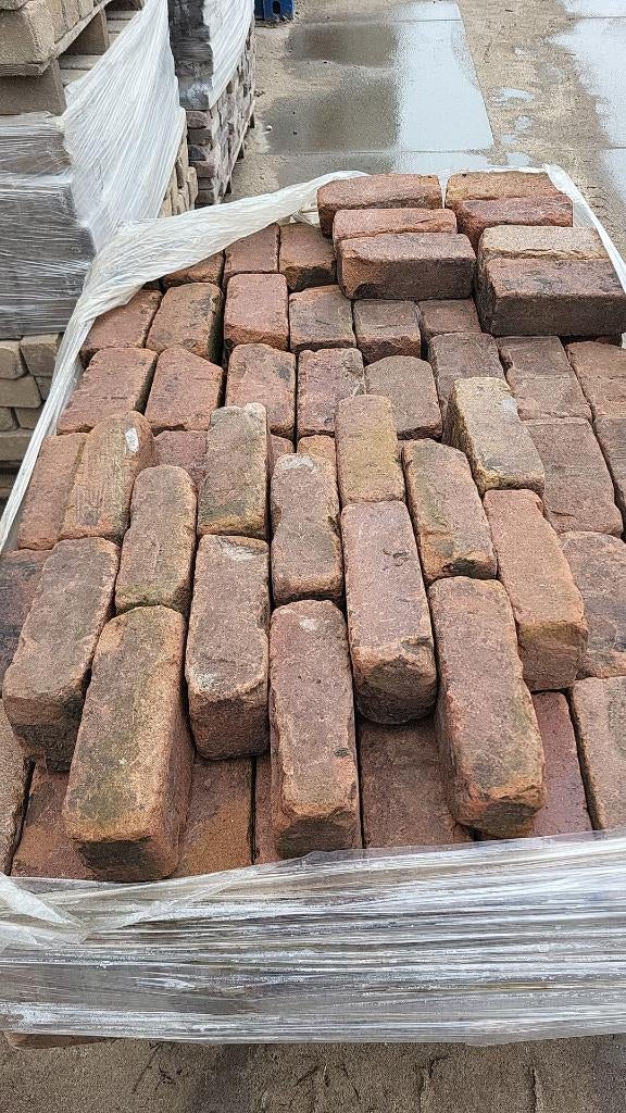 Oud gebakken klinkers dikformaat rood bruin, Tuin en Terras, Tegels en Klinkers, Gebruikt, Klinkers, Keramiek, 10 m² of meer, Ophalen