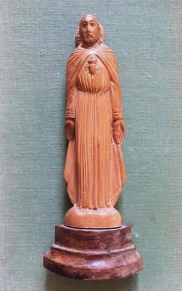 Beeldje Jezus Christus Hout India Handgesneden, Antiek en Kunst, Antiek | Religie, Ophalen of Verzenden