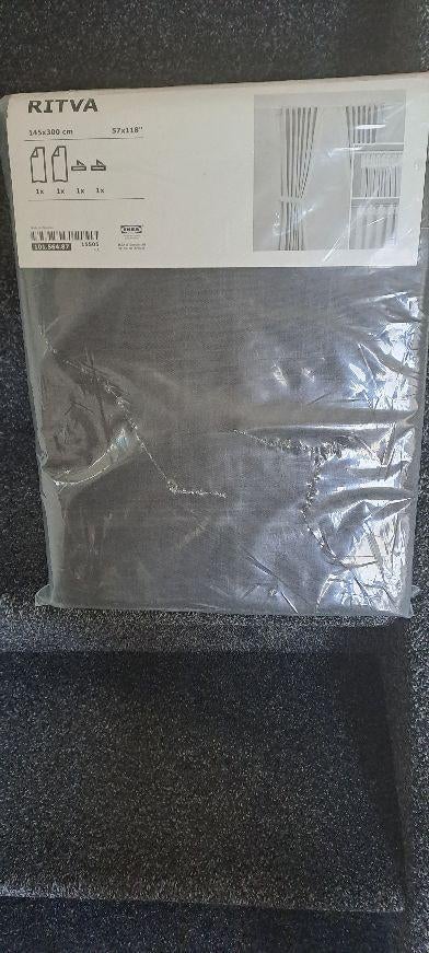 Ikea Gordijn, Huis en Inrichting, Stoffering | Gordijnen en Lamellen, 100 tot 150 cm, 200 cm of meer, Nieuw, Grijs