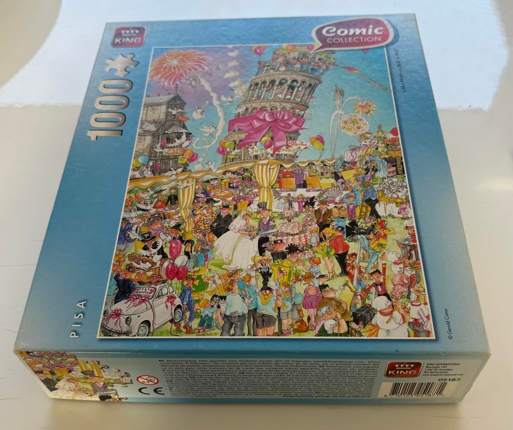Toren van Pisa puzzel (1000 stukjes), Ophalen of Verzenden, 500 t/m 1500 stukjes, Zo goed als nieuw