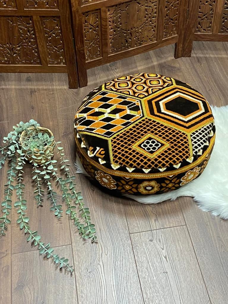 UITVERKOOP / Vloerkussen / Loungekussen / 50x20cm, Huis en Inrichting, ., Rond, Nieuw, Oranje