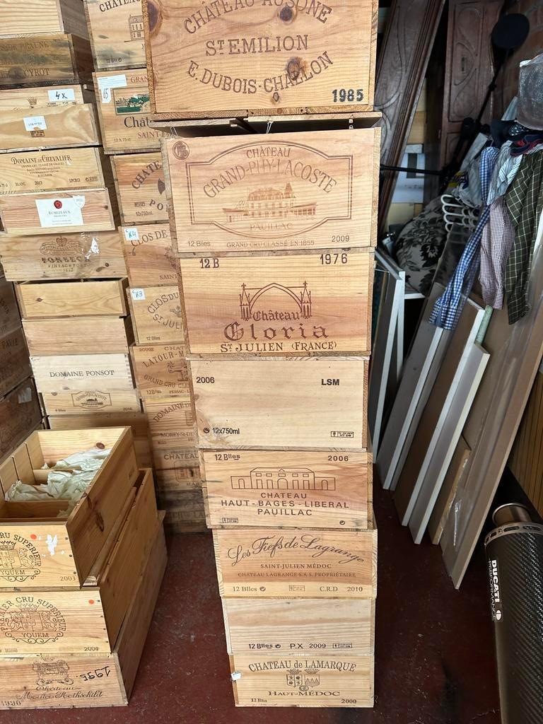 Oude wijnkisten van gerenommeerde wijnhuizen, Gebruikt, 50 tot 100 cm, Ophalen of Verzenden, Minder dan 50 cm