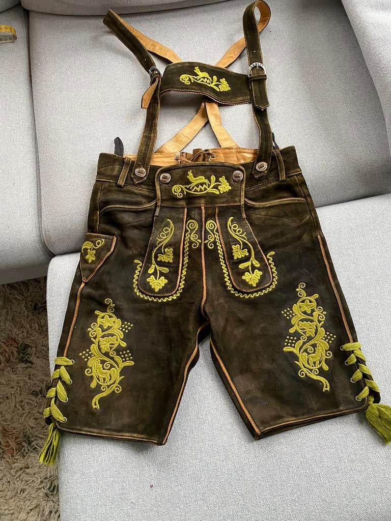 Lederhose heren Almsach maat s, Ophalen of Verzenden, Overige thema's, Kleding, Gedragen