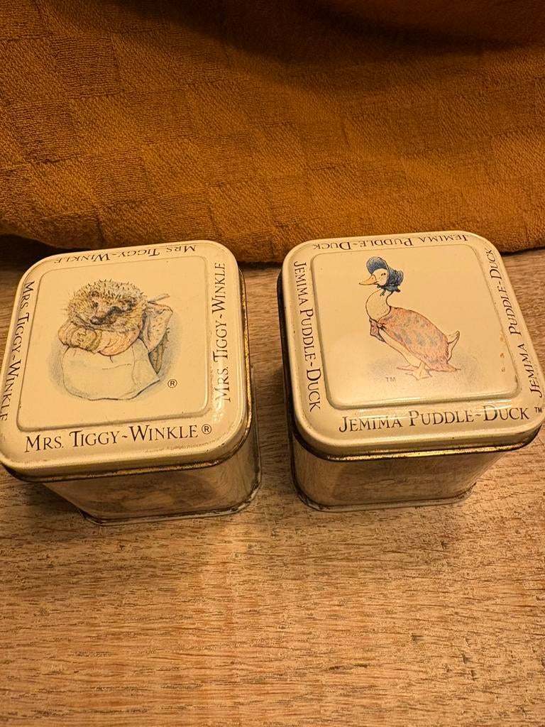 Beatrix potter blikjes, Verzamelen, Blikken, Ophalen of Verzenden, Zo goed als nieuw, Overige