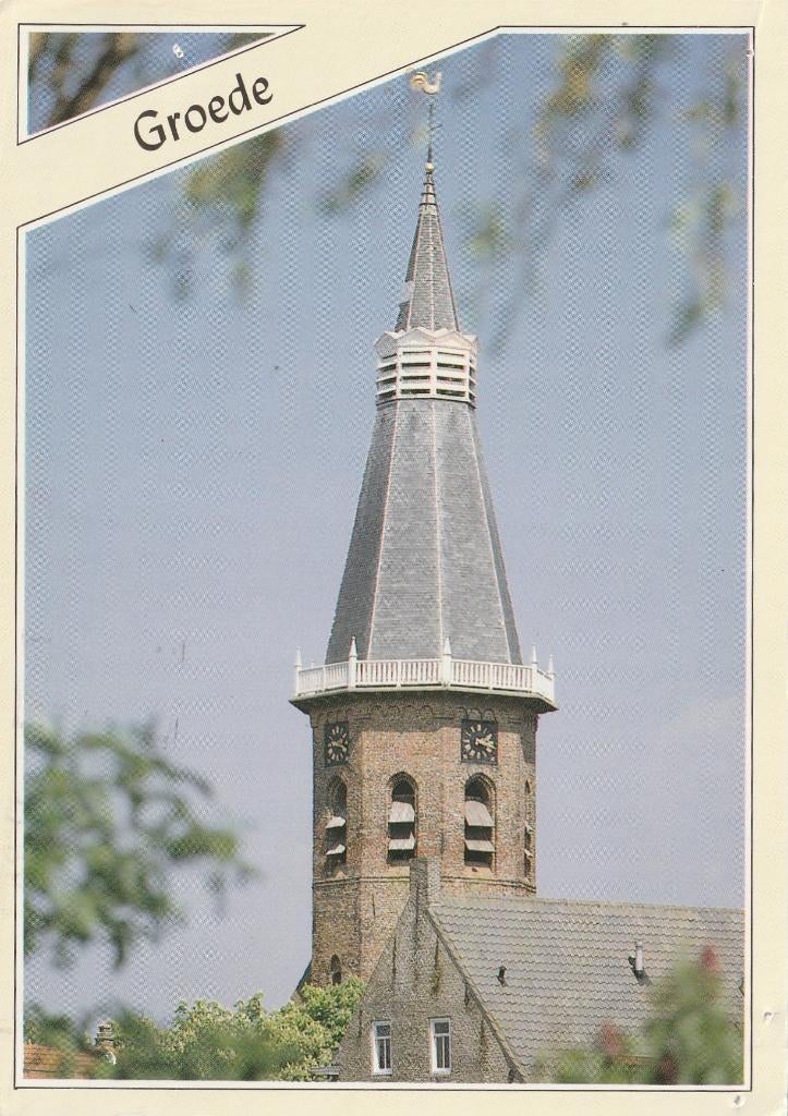 GROEDE Ned. Herv. Kerk Toren, Verzenden, 1980 tot heden, Gelopen, Zeeland