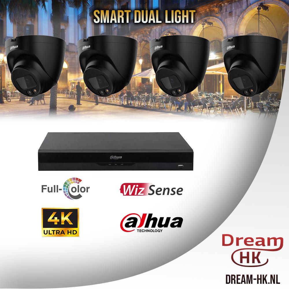 8MP Dahua IP POE set / 4CH NVR+4x cameras (4x Optical Zoom), Ophalen of Verzenden, Nieuw, Buitencamera