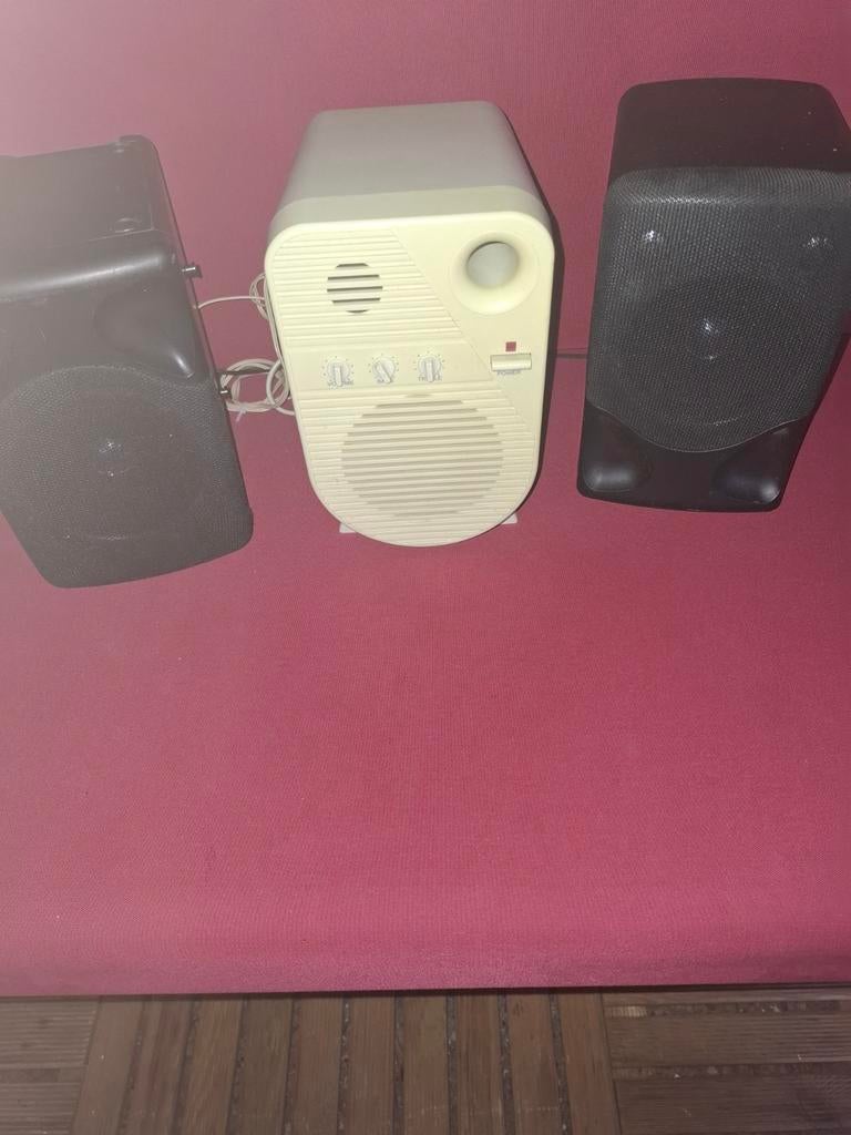 Boxen met versterken voor computers of iets anders, Computers en Software, Pc speakers, Ophalen, Gebruikt