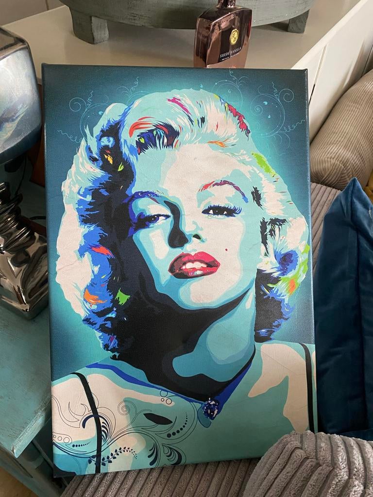 Marilyn Monroe op Canvas, Antiek en Kunst, Kunst | Schilderijen | Modern, Ophalen of Verzenden