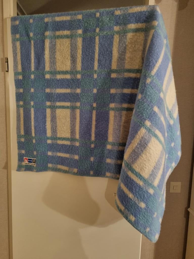 Vintage zuiver scheerwollen deken DIDAS, L. 220 x B. 150 cm., Ophalen of Verzenden, Gebruikt