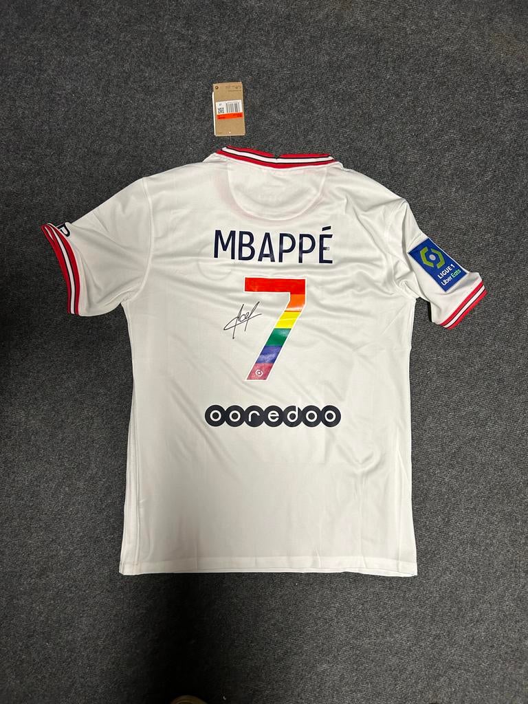Gesigneerd PSG Shirt 2021/2022 Mbappe COA, Verzamelen, Sportartikelen en Voetbal, Ophalen, Zo goed als nieuw, Buitenlandse clubs