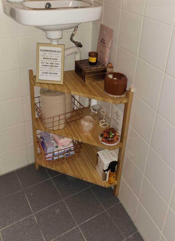 Ikea Ragrund hoekkast/gootsteenkast bamboe, Huis en Inrichting, Kasten | Overige, Gebruikt, Ophalen