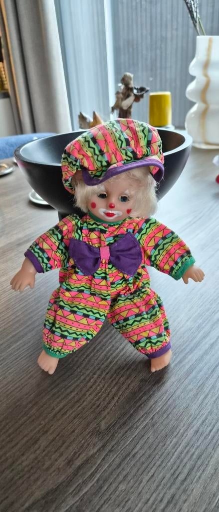 Vintage Popje met Bewegende Oogjes - 22 cm, Verzamelen, Poppen, Ophalen of Verzenden, Zo goed als nieuw, Overige typen