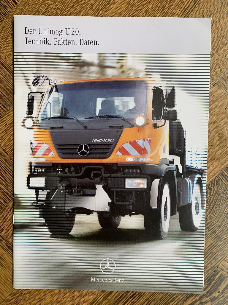 Folder Mercedes-Benz Unimog U20 2007 met los datablad nieuw, Nieuw, Mercedes-Benz, Mercedes, Ophalen of Verzenden