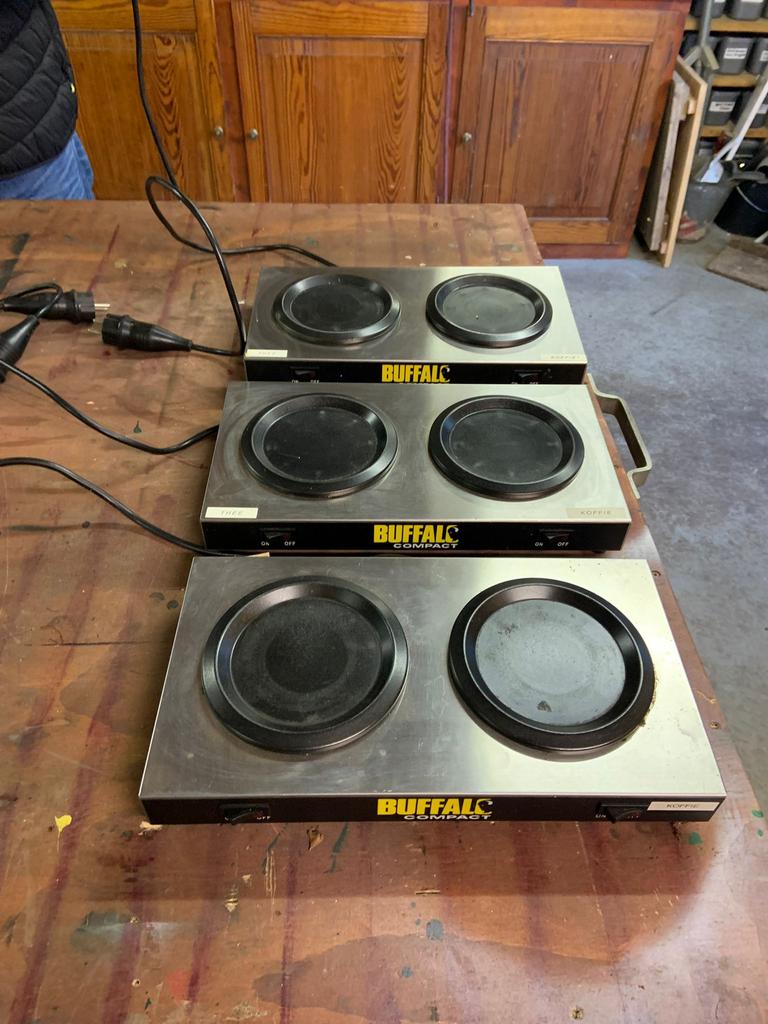 Koffie warmhoud plaatjes 2 stuks horeca, Ophalen, Zo goed als nieuw