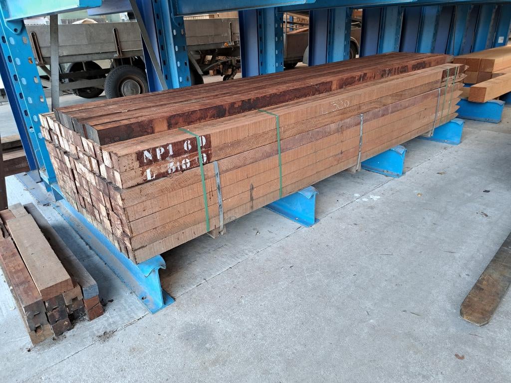 hardhouten palen 6x6cm 300cm lang, Ophalen, Palen, Nieuw, Hardhout