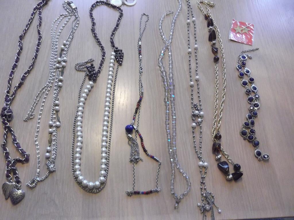 10 kettingen, Ophalen of Verzenden, Zo goed als nieuw, Overige kleuren, Overige materialen