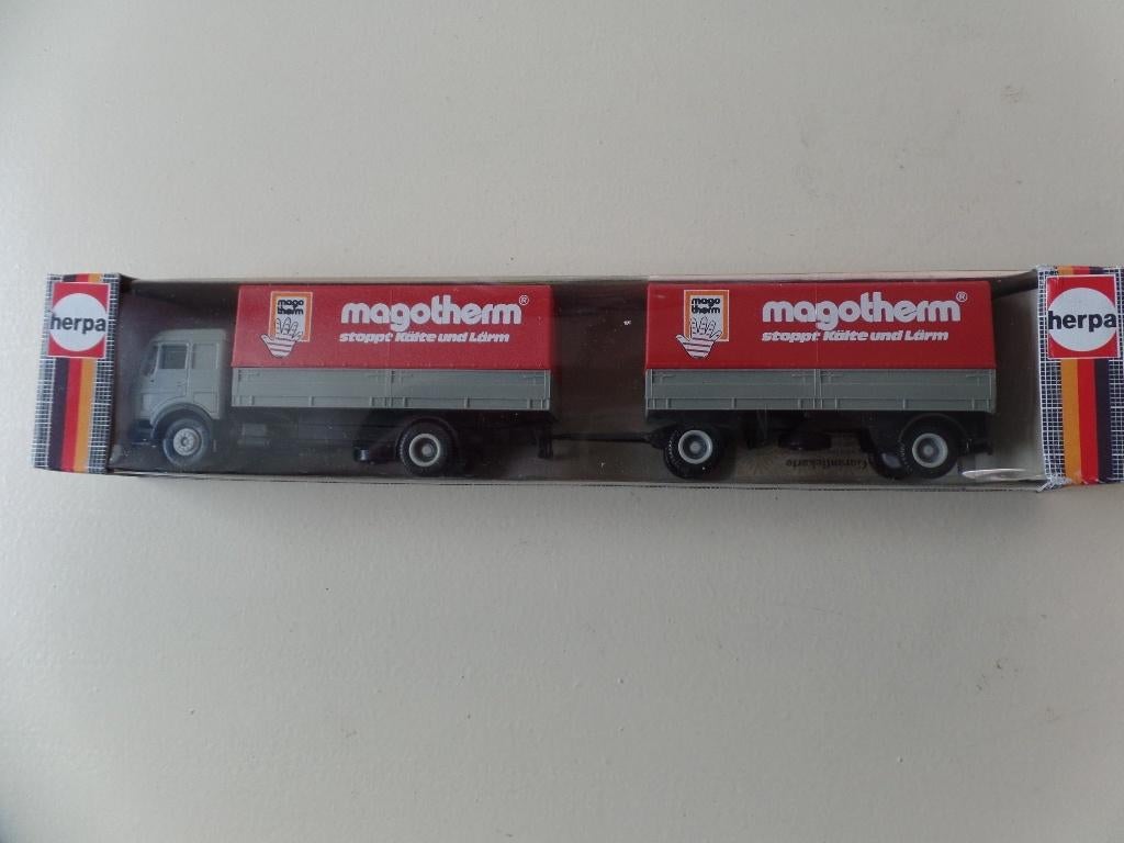   Mercedes vrachtwagen / aanhanger Magotherm  (Herpa), Ophalen of Verzenden, Nieuw, Bus of Vrachtwagen, Herpa
