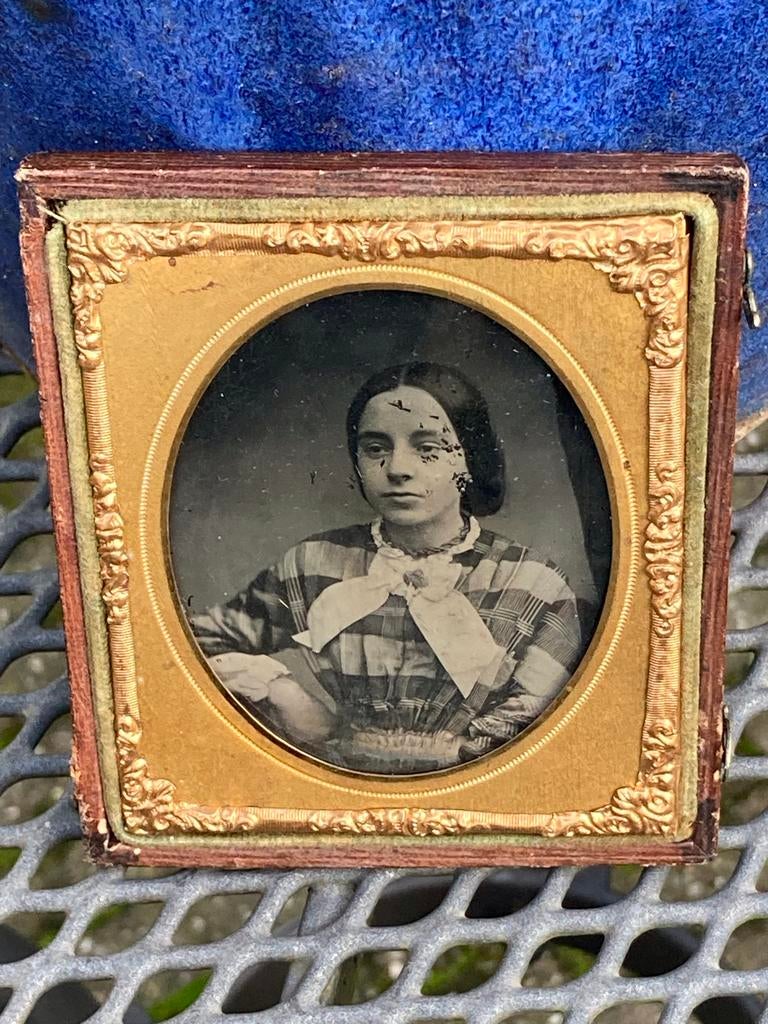 Antieke foto van een dame, Ophalen of Verzenden