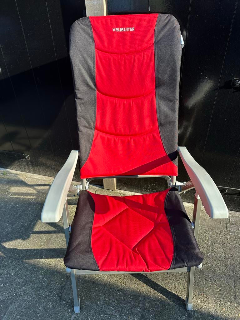 Nette Vrijbuiter Campingstoel - Rood/Zwart, Ophalen, Zo goed als nieuw, Campingstoel