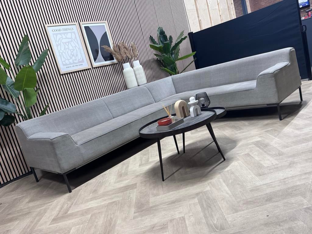 Bert Plantagie Design Hoekbank Ryke - Grijs - 297 x 230, 250 tot 300 cm, -, -, Hoekbank