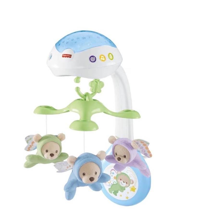 Fisher-Price Muzikale Baby Mobiel met Licht & Projectie, Ophalen of Verzenden, Zo goed als nieuw, Mobiel, Met licht