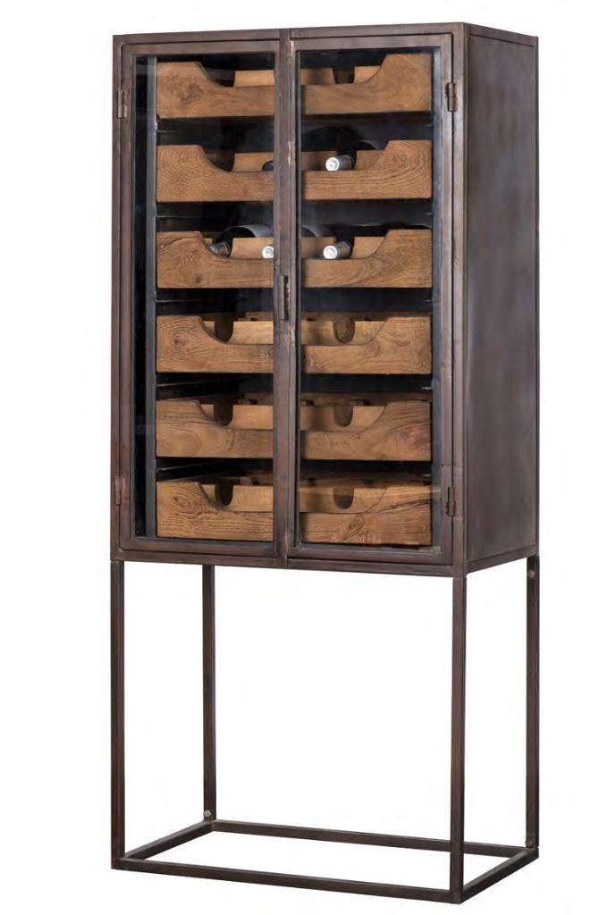 WIJNKAST NO LIMIT HOUT, Ophalen, 15 tot 25 flessen, Nieuw, 75 cm of meer