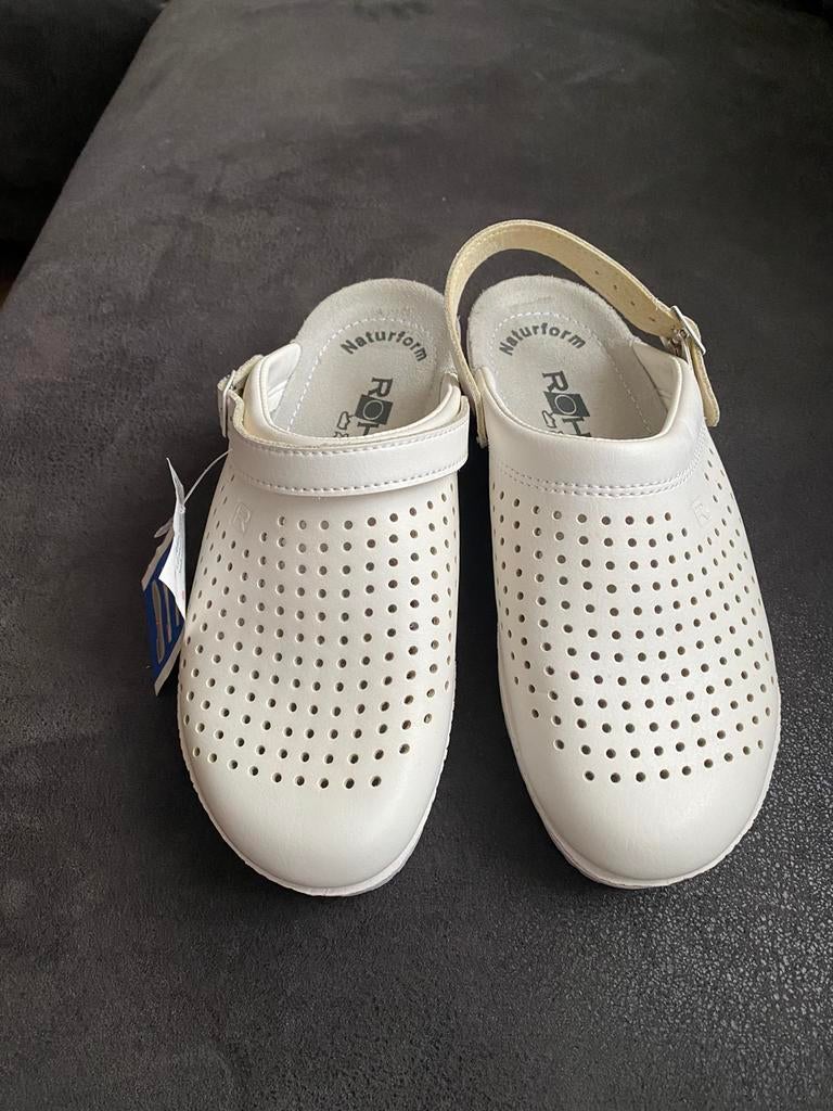 Rohde leren clogs/muiltjes – nieuw met kaartje, Wit, Nieuw, Sandalen of Muiltjes, Ophalen of Verzenden