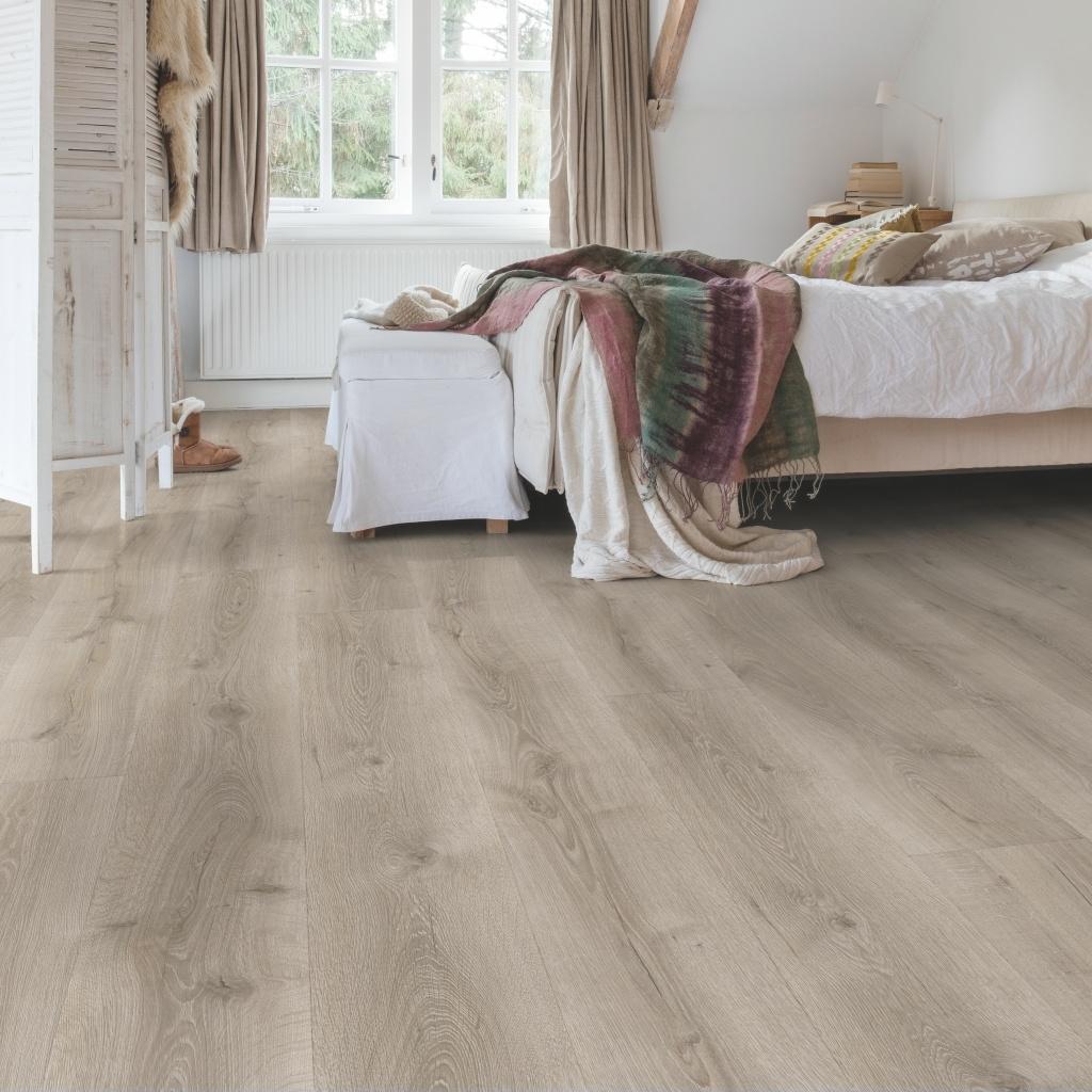 Waterbestendig Laminaat Oak Cottage Grey 8834 24cm breed, 75 m² of meer, Laminaat vloer waterbestendig licht kleur, Nieuw, Ophalen of Verzenden
