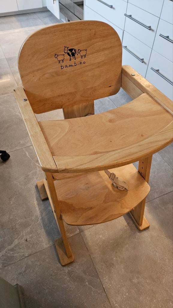 Kinderstoel Bambino van hout  ( meegroeistoel ), Kinderen en Baby's, Ophalen of Verzenden, Gebruikt, Meegroeistoel