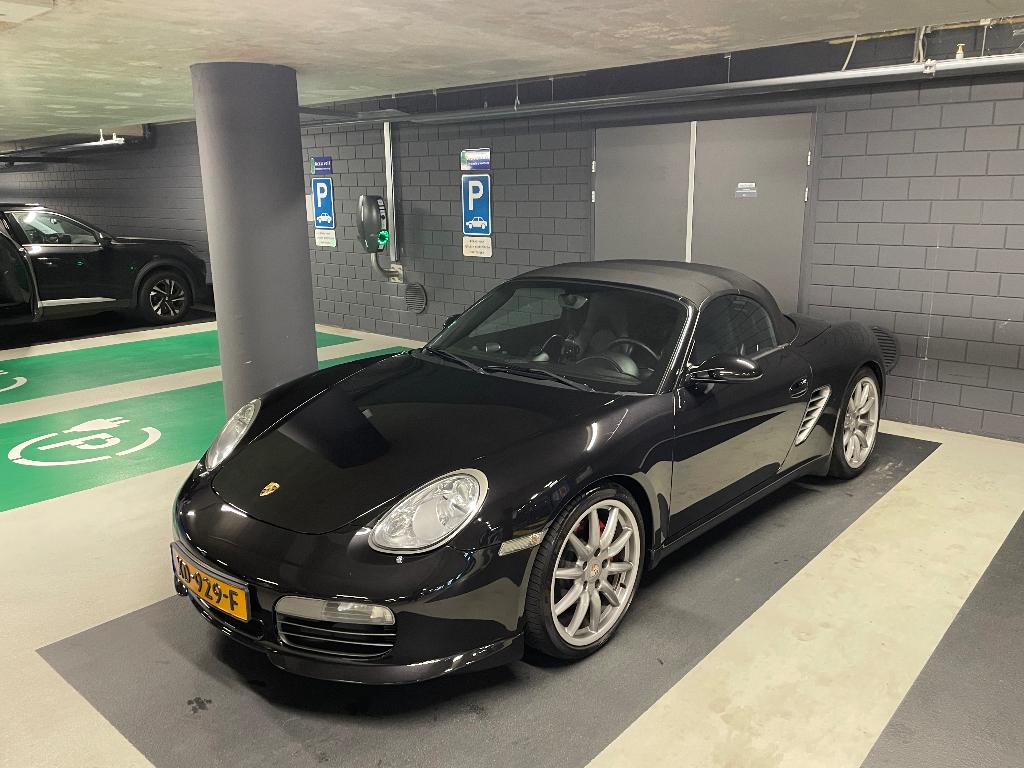 Porsche Boxster 3.2 S 2006, Auto's, Achterwielaandrijving, Zwart, Cabriolet, Zwart